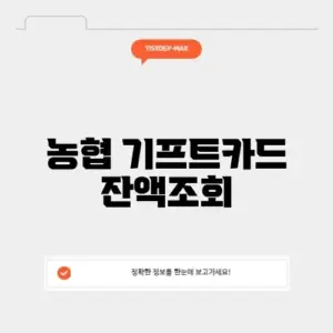 농협 기프트카드 잔액조회