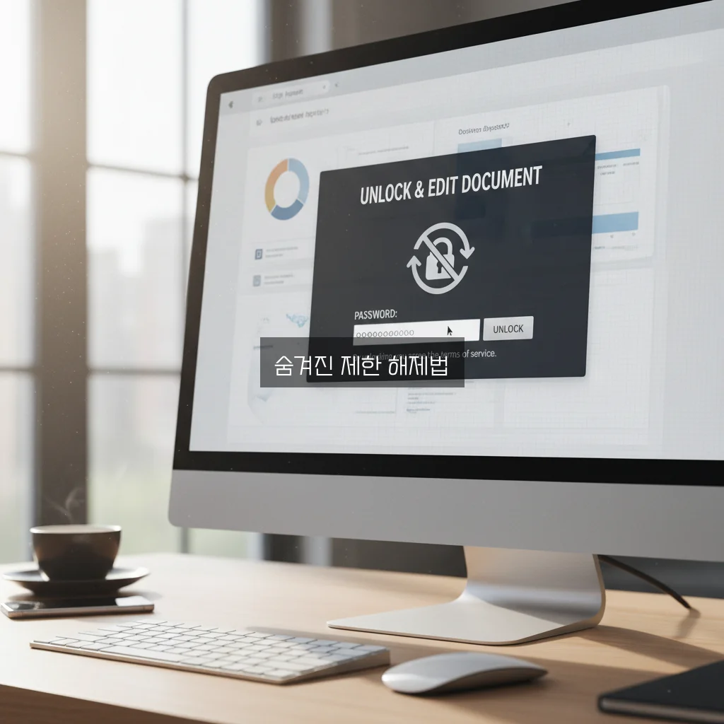 PDF 비밀번호 해제 및 드래그 복사 방지 풀기 관련 이미지 1