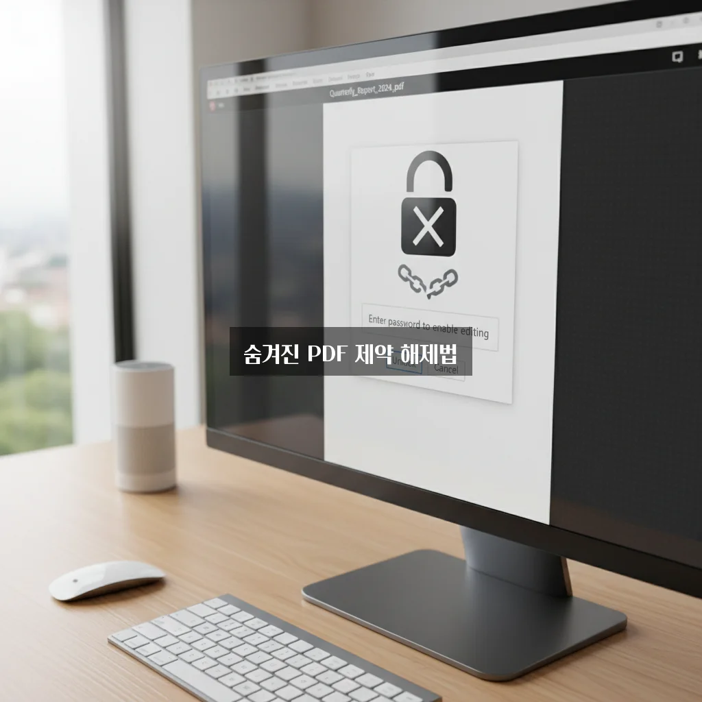 PDF 비밀번호 해제 및 드래그 복사 방지 풀기 관련 이미지 3