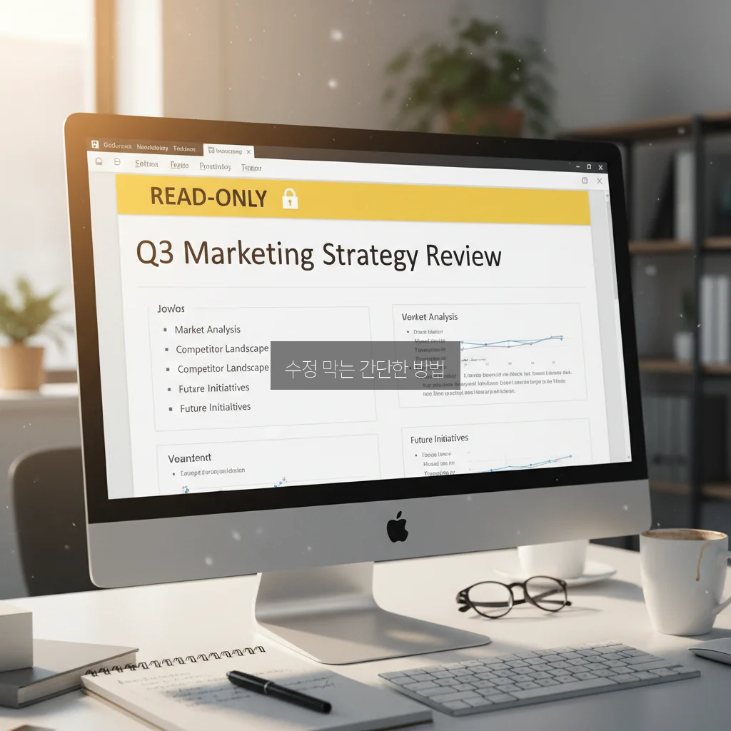 PPT 읽기 전용 저장 및 수정 제한 설정 관련 이미지 1