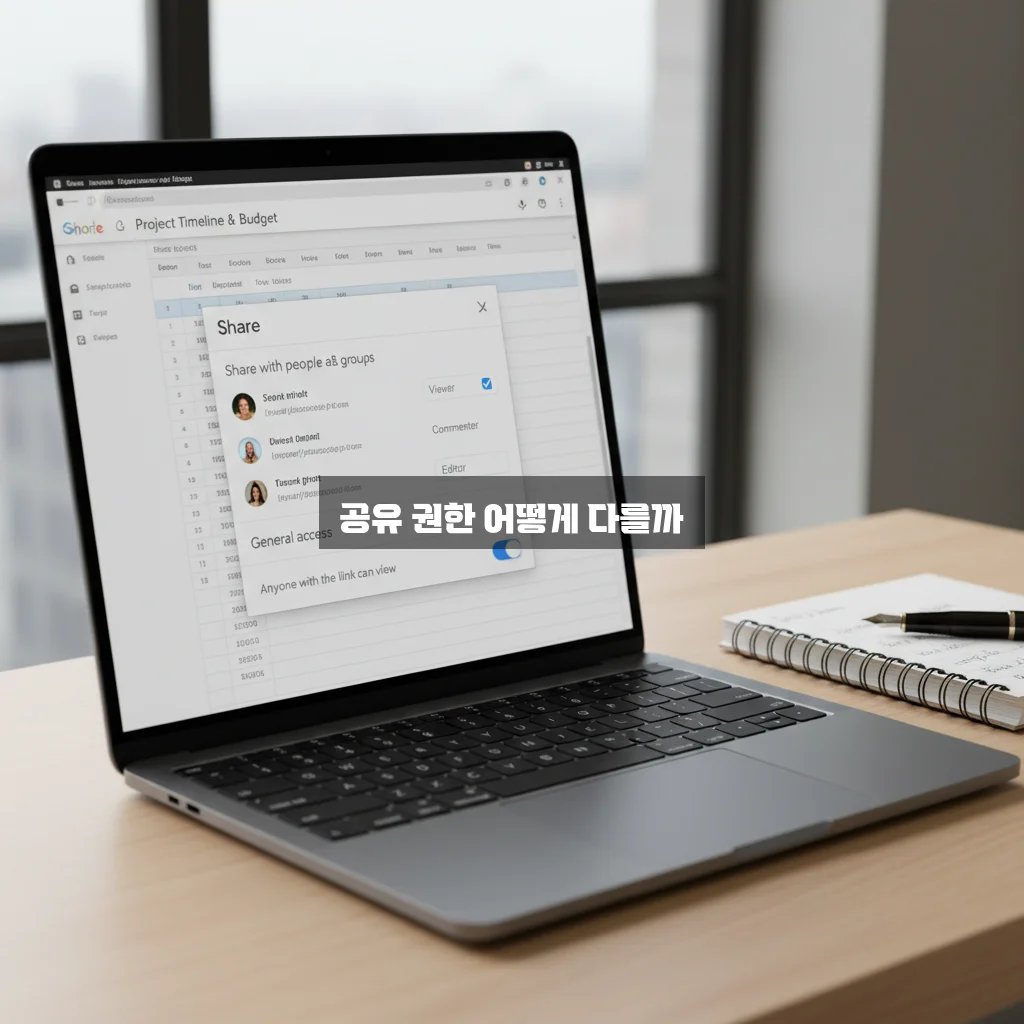 구글 스프레드시트 공유 권한 설정 (뷰어/편집자) 관련 이미지 1