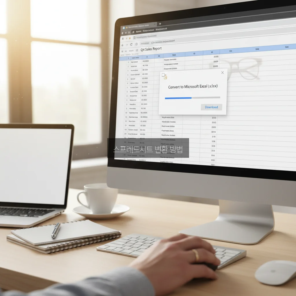 구글 스프레드시트 엑셀 변환 및 다운로드 관련 이미지 1