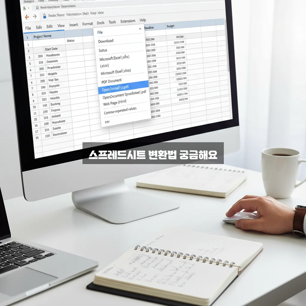 구글 스프레드시트 엑셀 변환 및 다운로드 관련 이미지 3