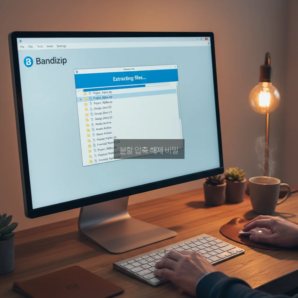 반디집 분할 압축 푸는 법 관련 이미지 1