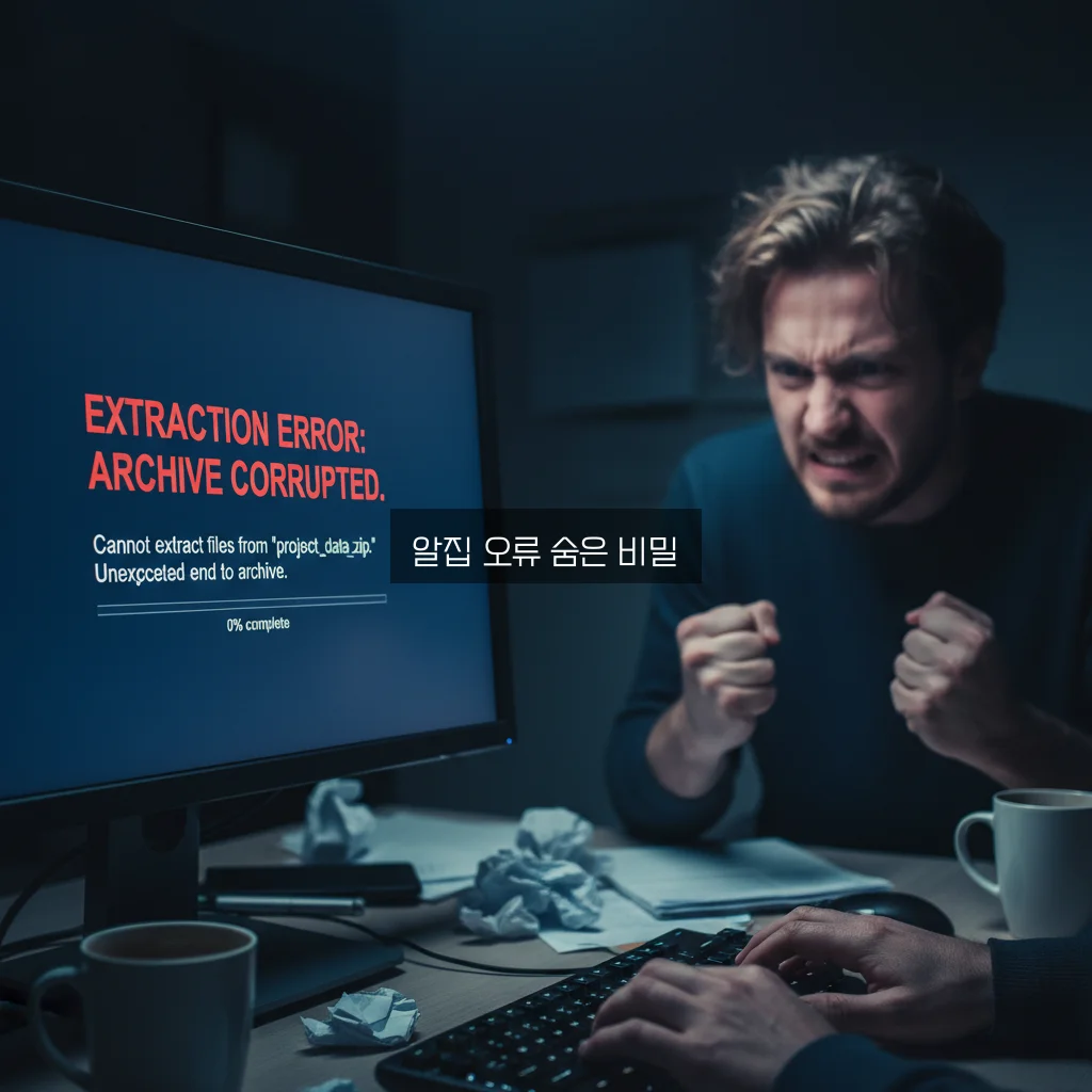 알집 압축 풀기 오류 및 파일명 길이 초과 관련 이미지 1