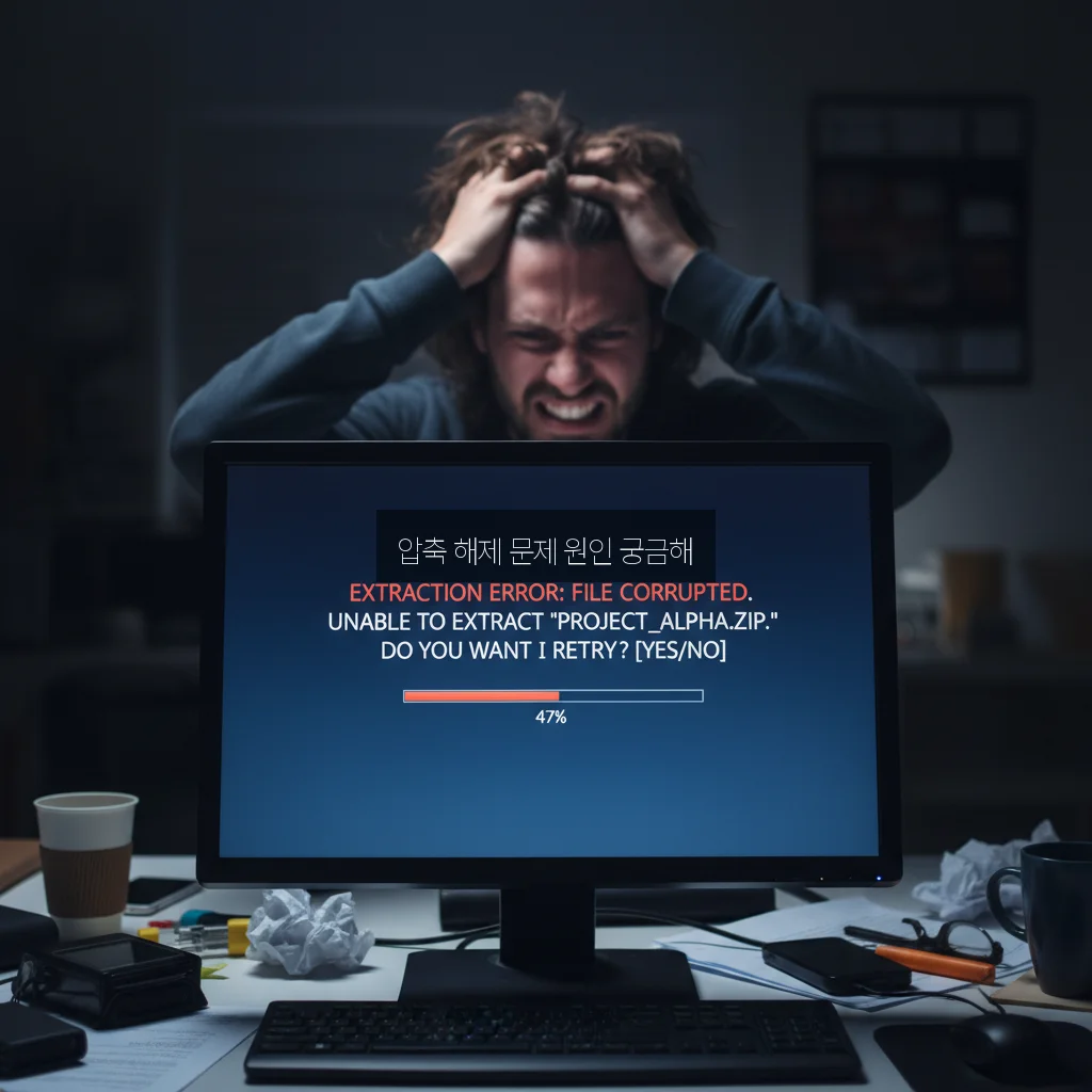 알집 압축 풀기 오류 및 파일명 길이 초과 관련 이미지 2