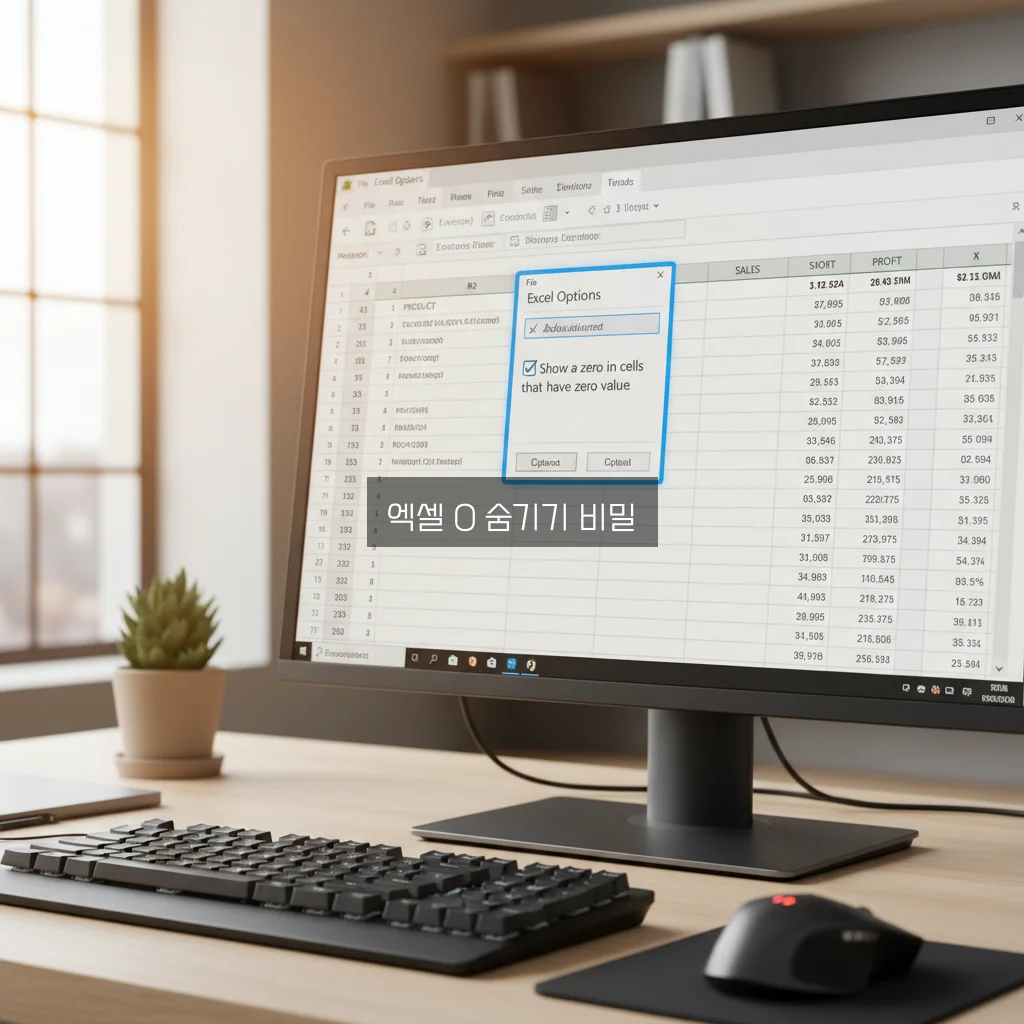 엑셀 0 표시 안됨 및 보이게 설정 관련 이미지 2