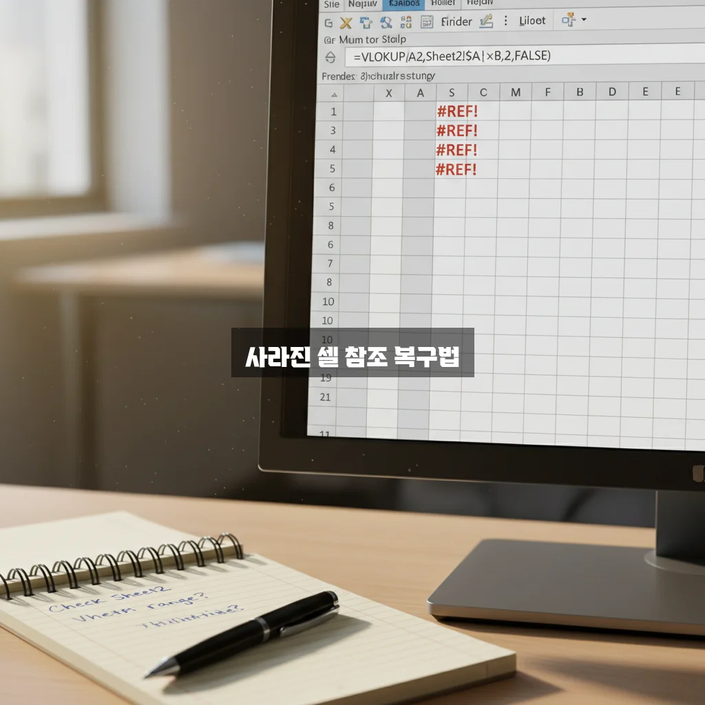 엑셀 #REF! 오류 참조 셀 삭제 해결 관련 이미지 1