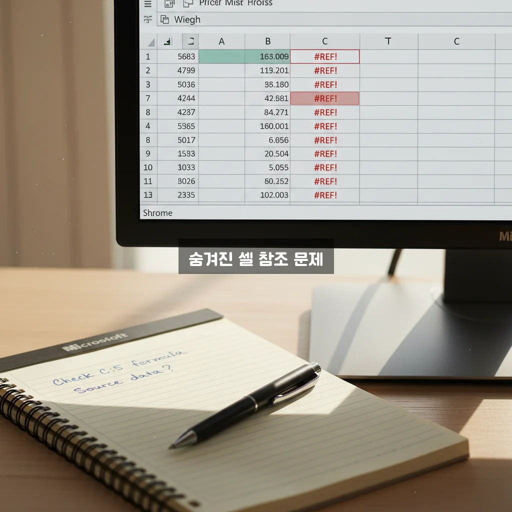 엑셀 #REF! 오류 참조 셀 삭제 해결 관련 이미지 2