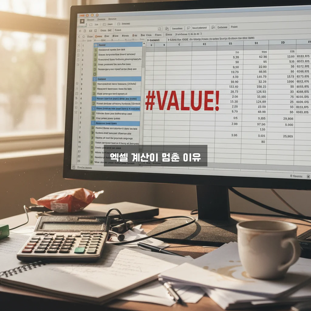 엑셀 #VALUE! 오류 원인 및 수식 수정 관련 이미지 2