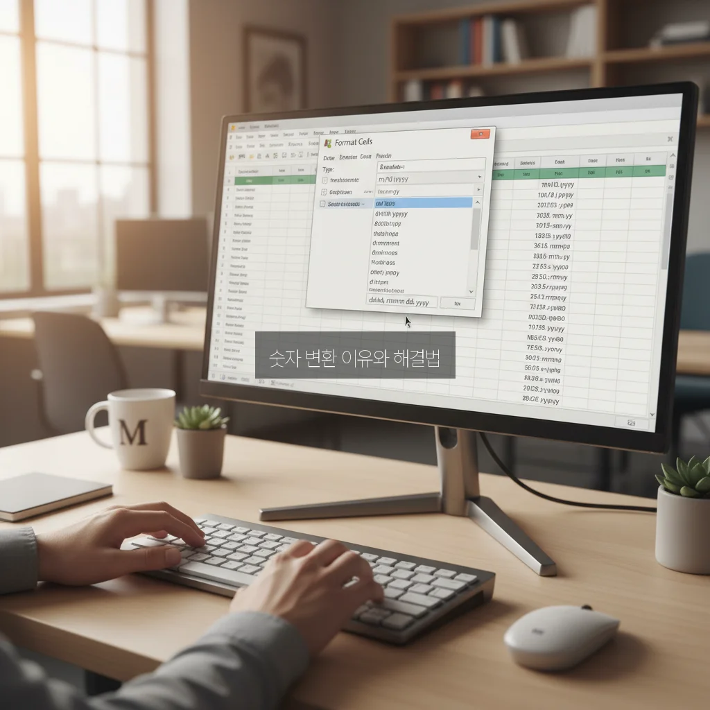 엑셀 날짜 숫자로 바뀜 서식 변경 관련 이미지 3