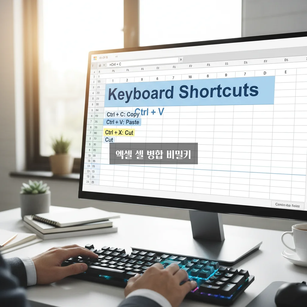 엑셀 셀 병합 단축키 설정 및 해제 관련 이미지 3