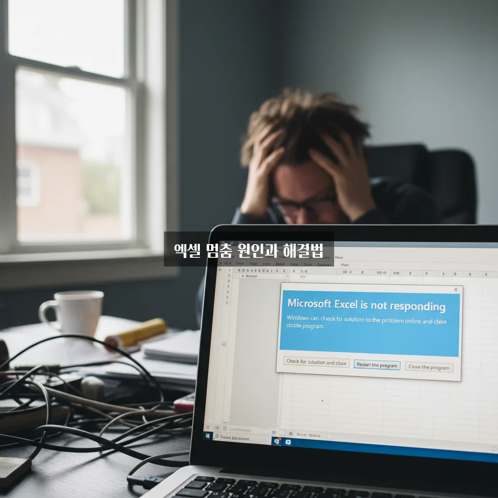 엑셀 응답 없음 멈춤 현상 및 안전 모드 실행 관련 이미지 2