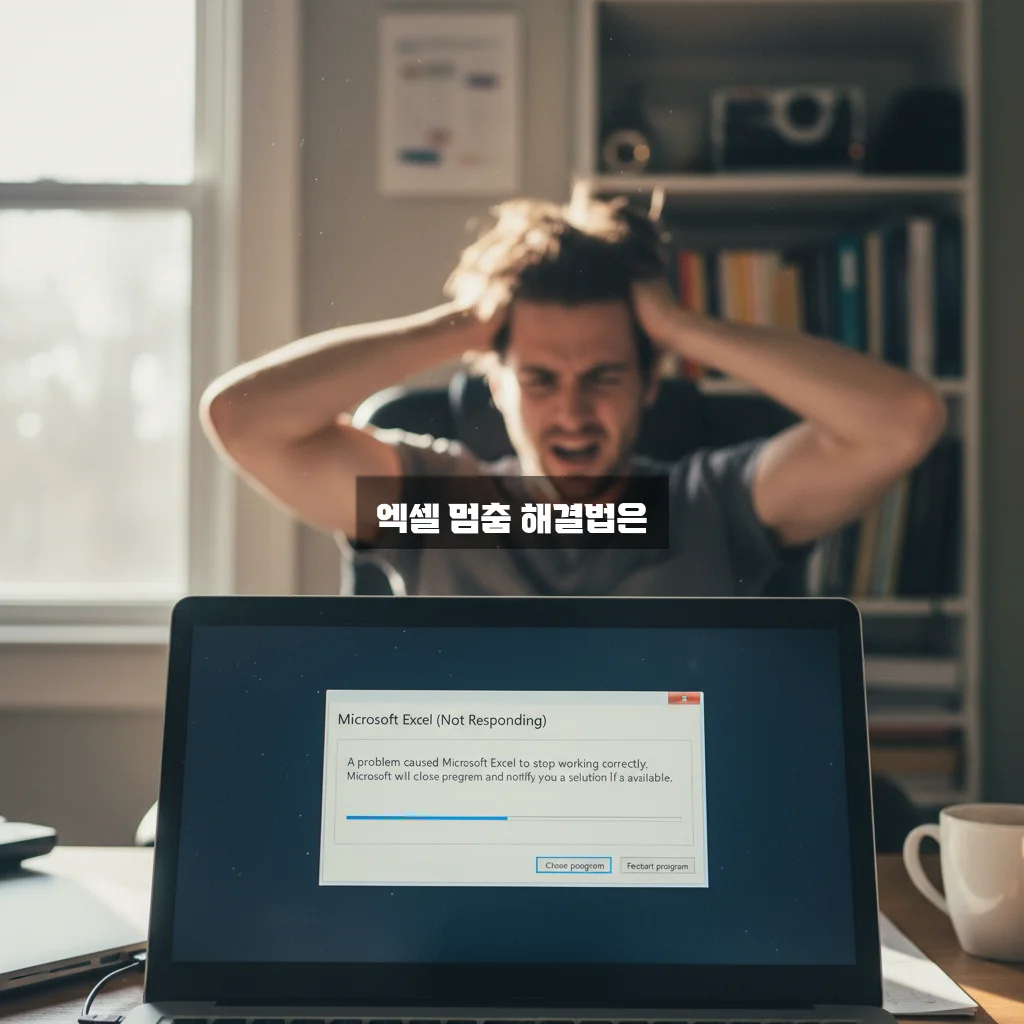 엑셀 응답 없음 멈춤 현상 및 안전 모드 실행 관련 이미지 3