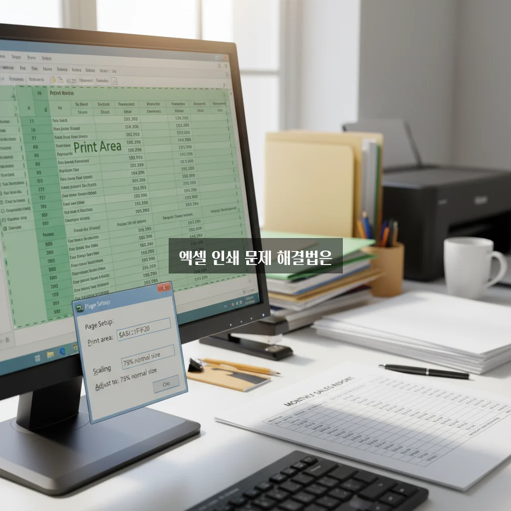 엑셀 인쇄 영역 설정 무시 및 잘림 현상 관련 이미지 2
