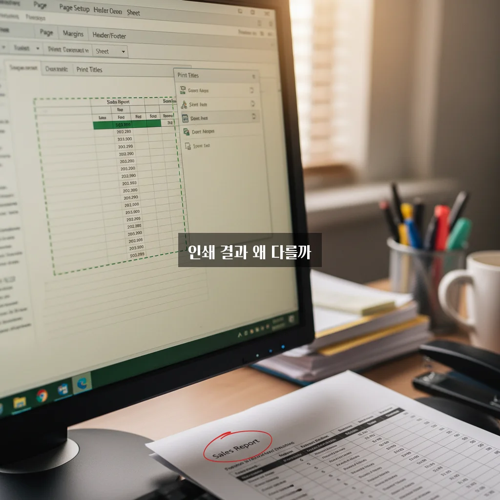 엑셀 인쇄 영역 설정 무시 및 잘림 현상 관련 이미지 3