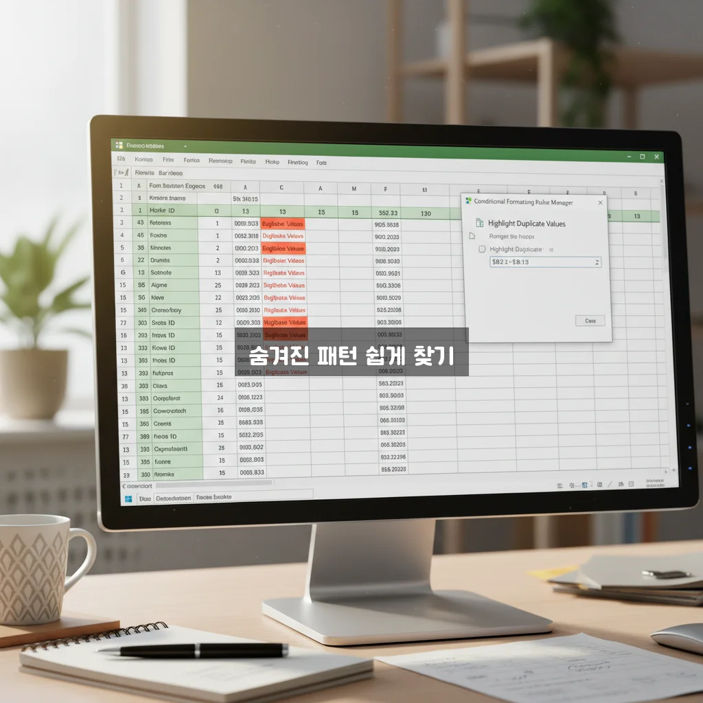 엑셀 중복 값 찾기 및 색칠하기 (조건부 서식) 관련 이미지 1