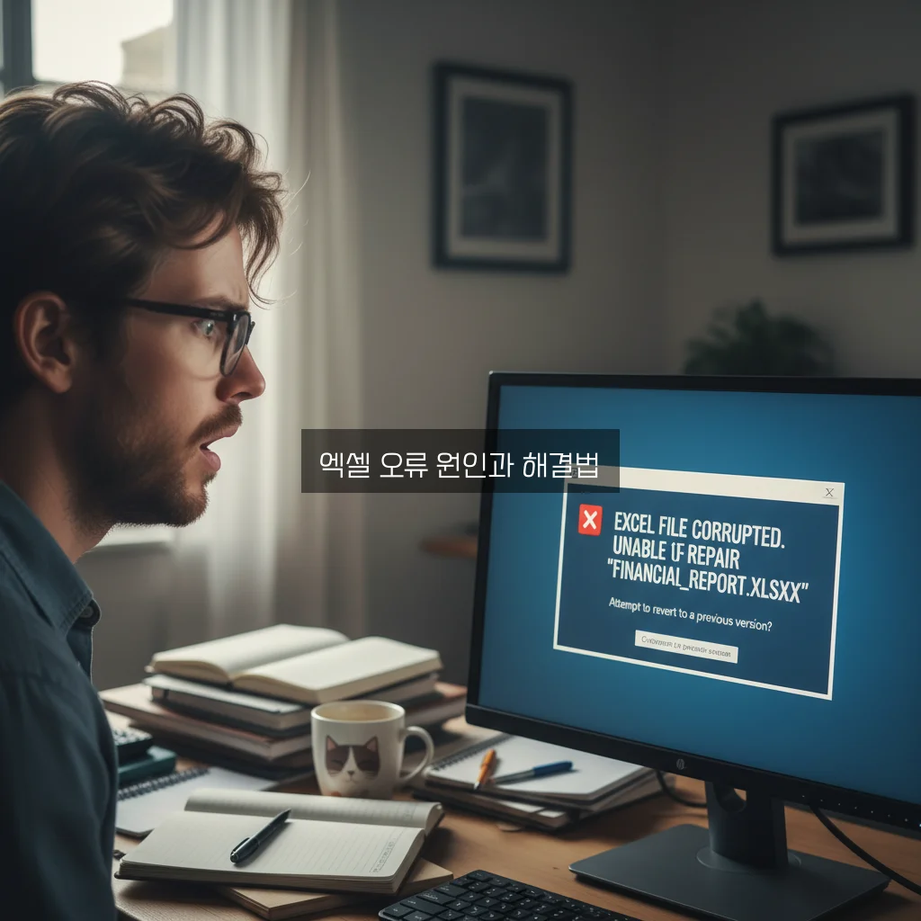 엑셀 파일 열리지 않음 