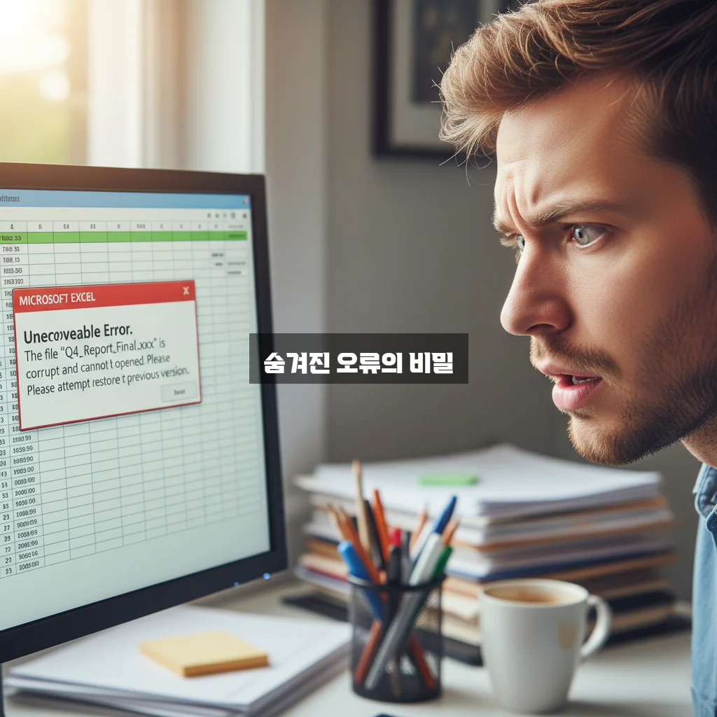 엑셀 파일 열리지 않음 