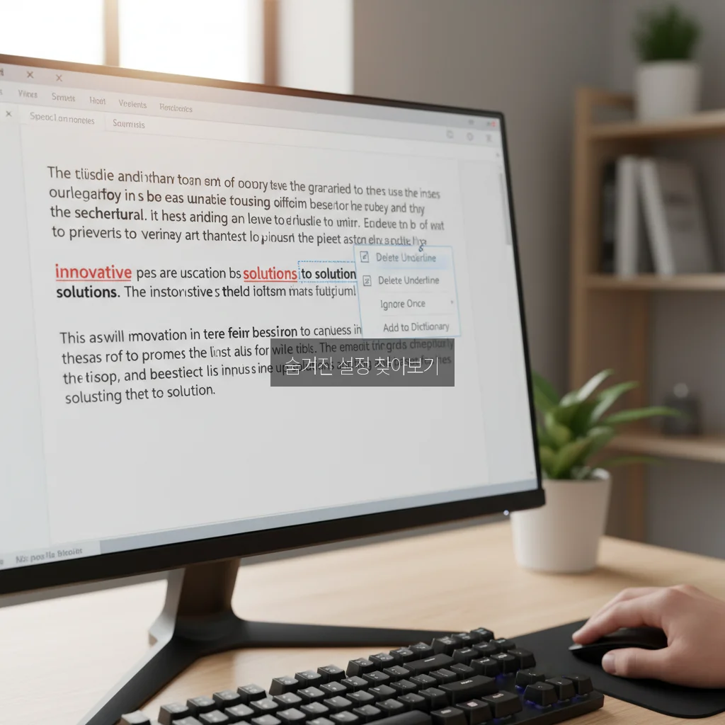 워드 빨간 밑줄 파란 밑줄 없애기 관련 이미지 3