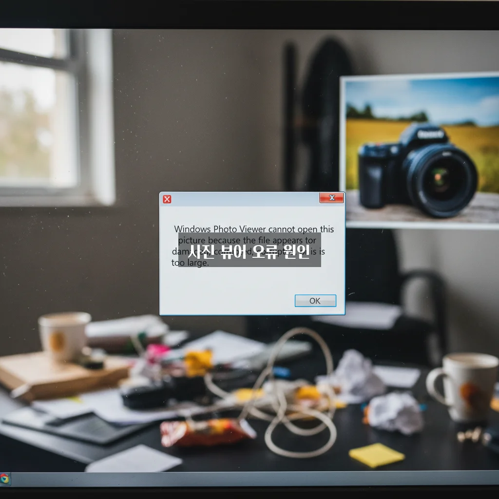 이미지 파일 열기 오류 (윈도우 사진 뷰어) 관련 이미지 1