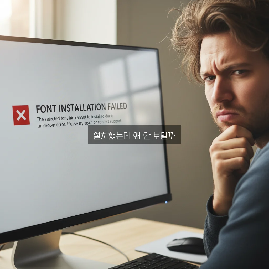 폰트 설치했는데 안 뜸 (모든 사용자용 설치) 관련 이미지 2