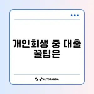 개인회생 중 대출 가능한 곳