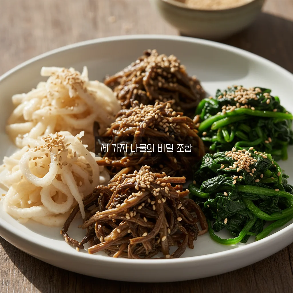 삼색 나물 무침 (도라지/고사리/시금치) 관련 이미지 1