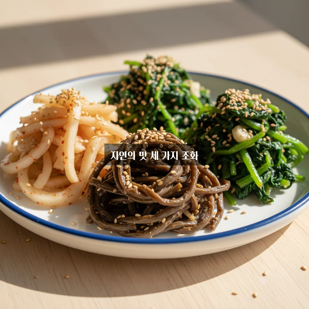 삼색 나물 무침 (도라지/고사리/시금치) 관련 이미지 3