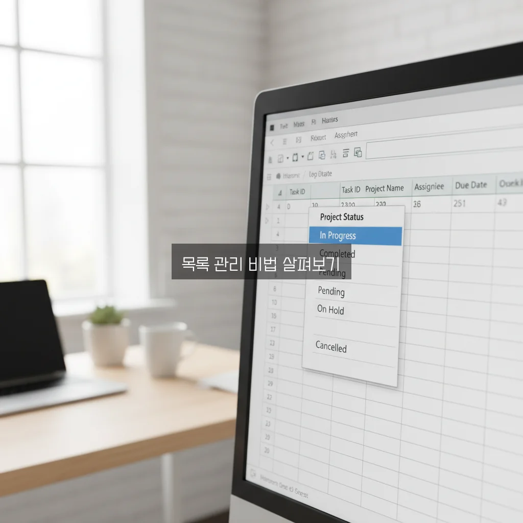 엑셀 드롭다운 목록 만들기 및 수정 삭제 관련 이미지 3