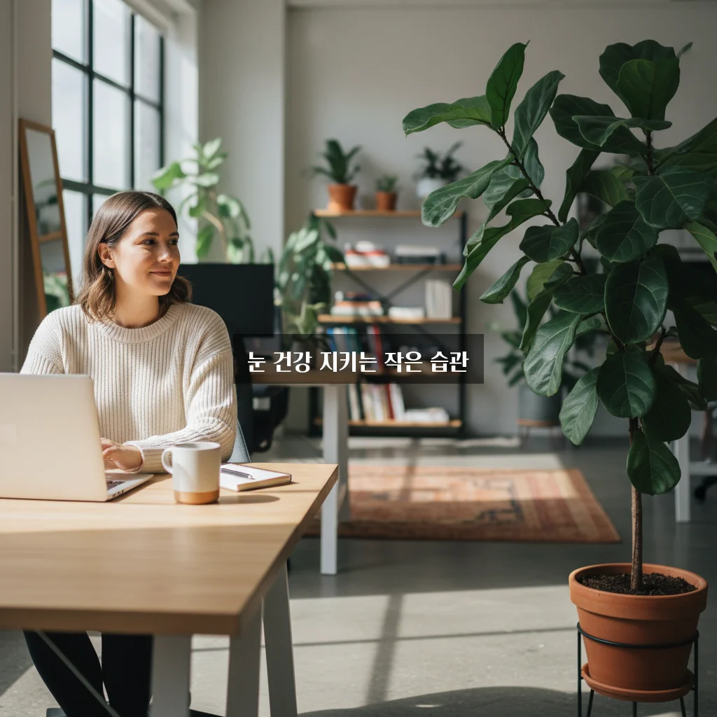 눈 피로 회복을 위한 20-20-20 법칙과 안구건조증 예방 관련 이미지 3