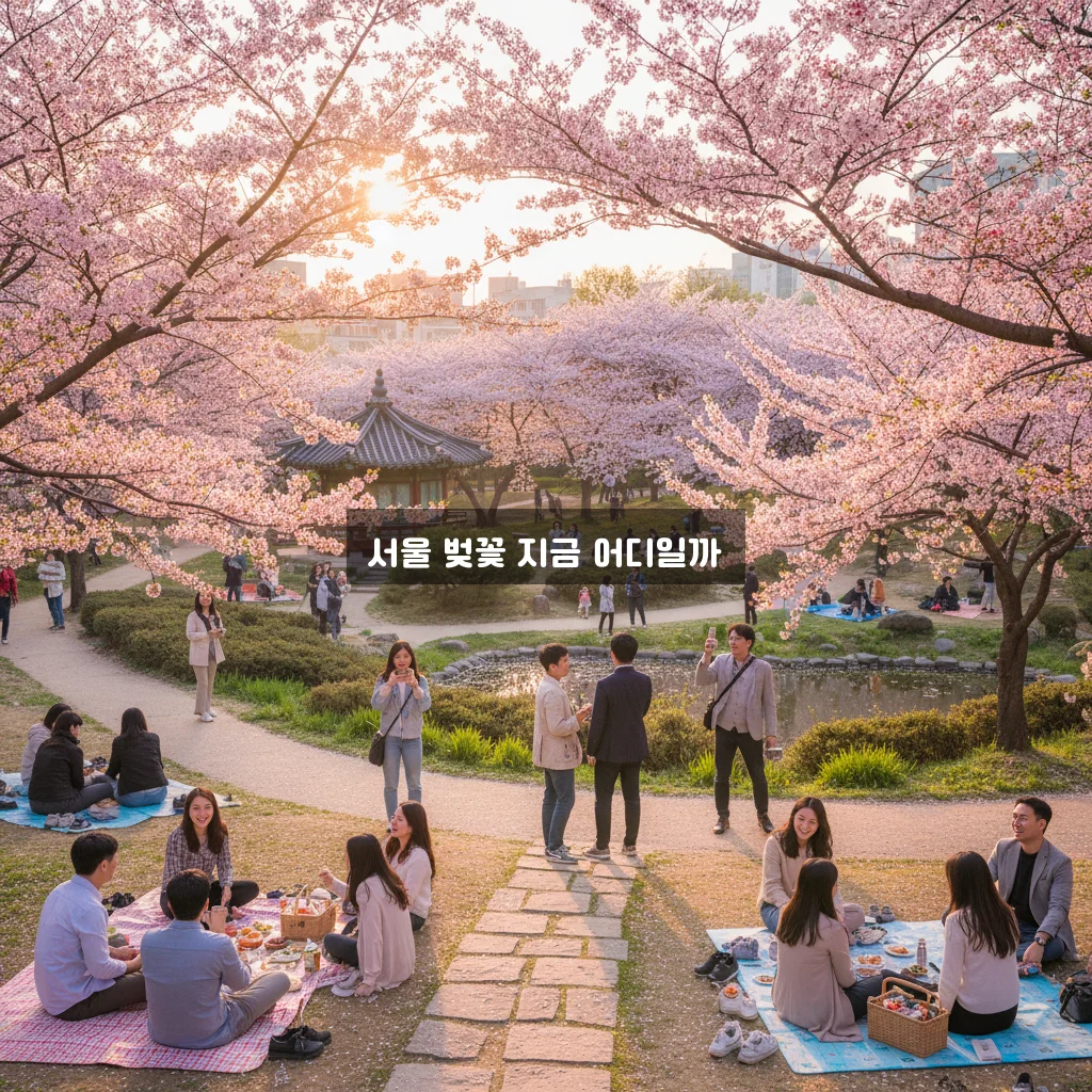 실시간 서울 벚꽃 개화 시기 및 숨은 명소 핫플레이스 관련 이미지 2