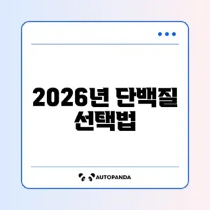 2026년 단백질 쉐이크 추천 완벽 가이드 알아보기