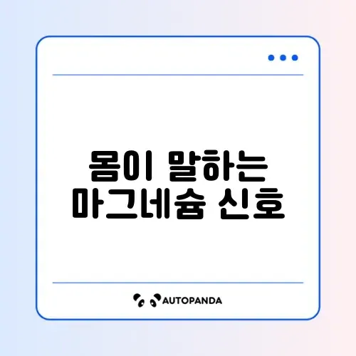 마그네슘 효과 제대로 알아보기 가이드