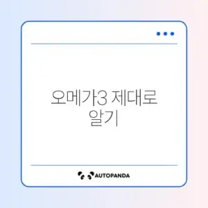 오메가3 장단점 완벽 정리와 제대로 활용하는 방법 알아보기