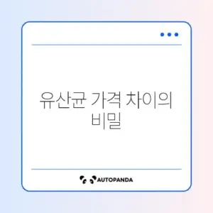 유산균 비용, 얼마나 들까? 가성비 완벽 정리