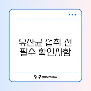 유산균 섭취 시 꼭 알아야 할 주의할 점 완벽 정리