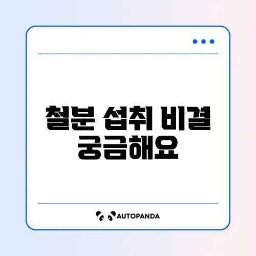 철분 꾸준히 섭취하는 효과적인 방법 알아보기