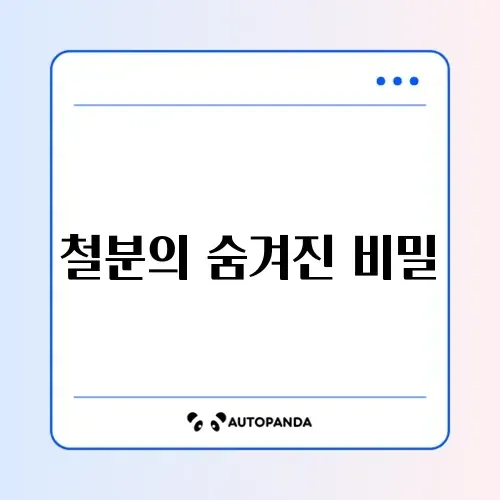 철분 초보자를 위한 완벽 가이드 알아보기