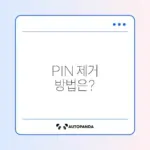 윈도우 11 핀(PIN) 번호 제거 오류